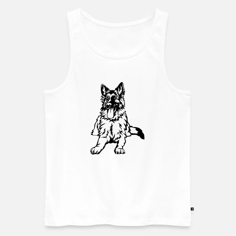 Deutscher Schäferhund - Männer Premium Bio Tank Top - Weiß