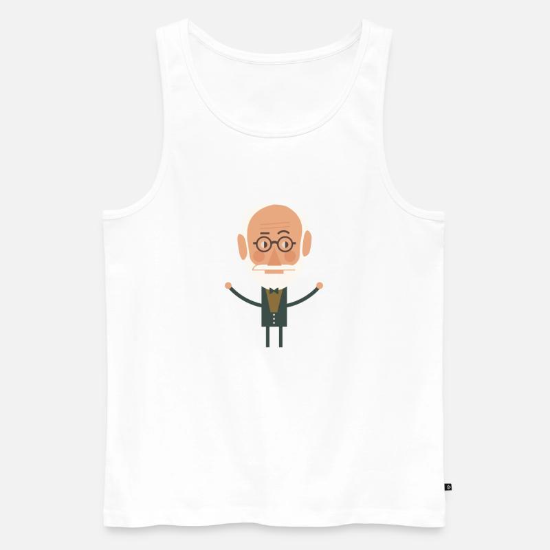 sigmund freud - Männer Premium Bio Tank Top - Weiß