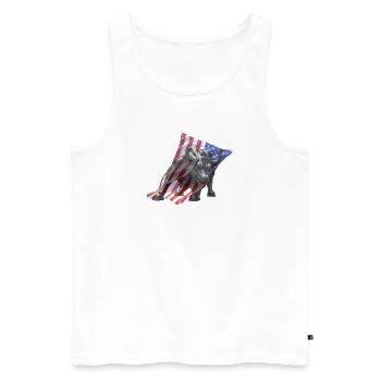 Börsenbulle von der Wall Street - Männer Premium Bio Tank Top - Weiß - Vorne - AI Model Male 178 light (178cm)