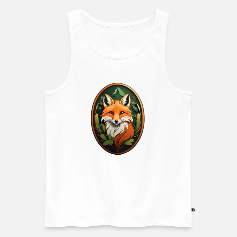 Rotfuchs - Männer Premium Bio Tank Top - Weiß