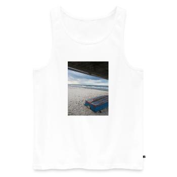 chillen an der Ostsee - Männer Premium Bio Tank Top - Weiß - Vorne - Michal (187cm)