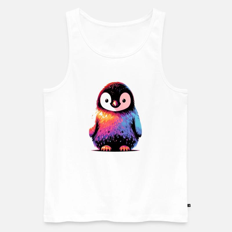 Pinguin - Männer Premium Bio Tank Top - Weiß