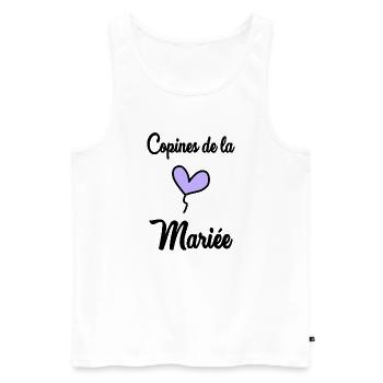 WEDDING. BRIDE-TO-BE. Bachelorette party. TEAM. TEAM MARIEE - Men's Premium Organic Tank Top - white - Front - Michal (187cm)
