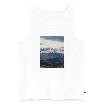 Aiguilles d'Arves - Débardeur bio Premium Homme - blanc - Devant - Michal (187cm)