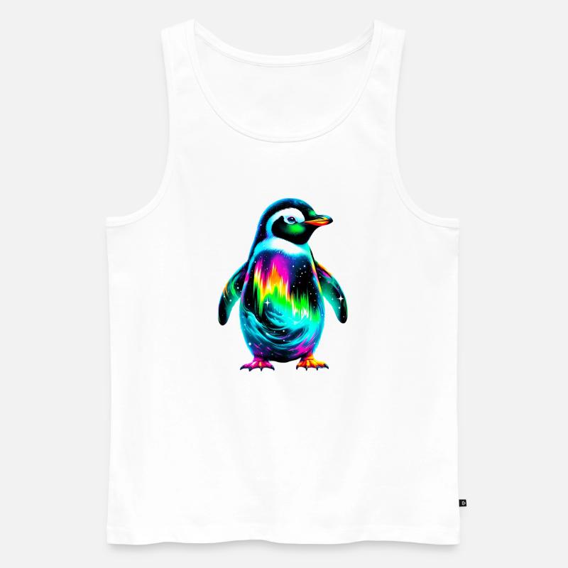 Pinguin - Männer Premium Bio Tank Top - Weiß