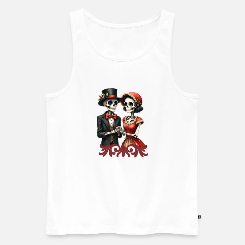 Weihnachtsromantik der Knochen. - Männer Premium Bio Tank Top - Weiß