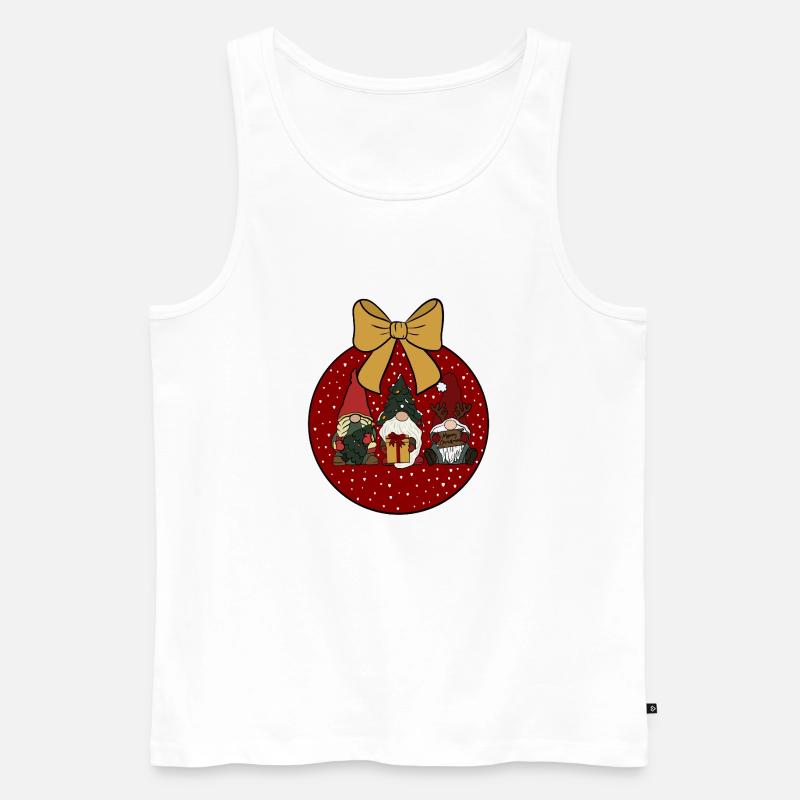 Weihnachtskugel  - Männer Premium Bio Tank Top - Weiß