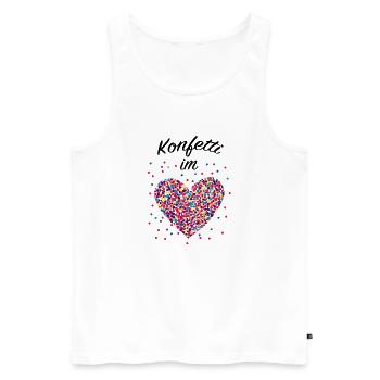 Confetti in the Heart Carnival Tshirt for Women - Men's Premium Organic Tank Top - white - Front - Michal (187cm)