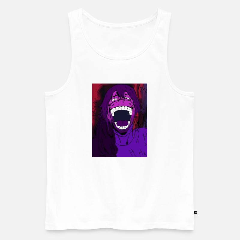 Verfluchtes Lachen - Männer Premium Bio Tank Top - Weiß