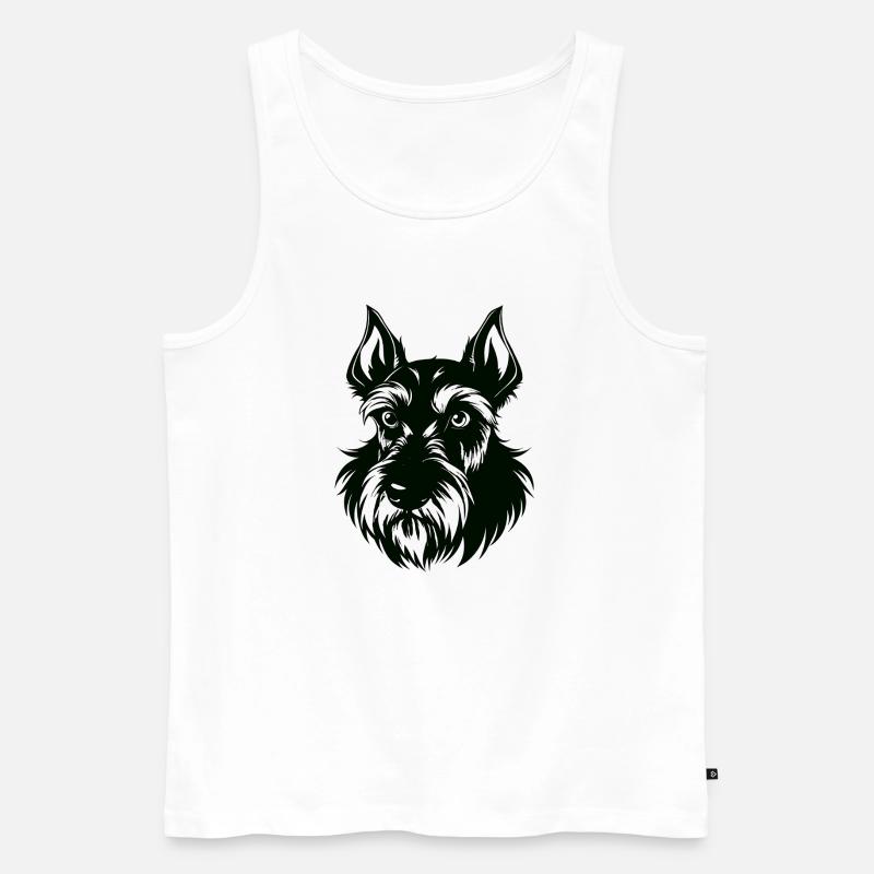 Schnauzer géant - Débardeur bio Premium Homme - blanc