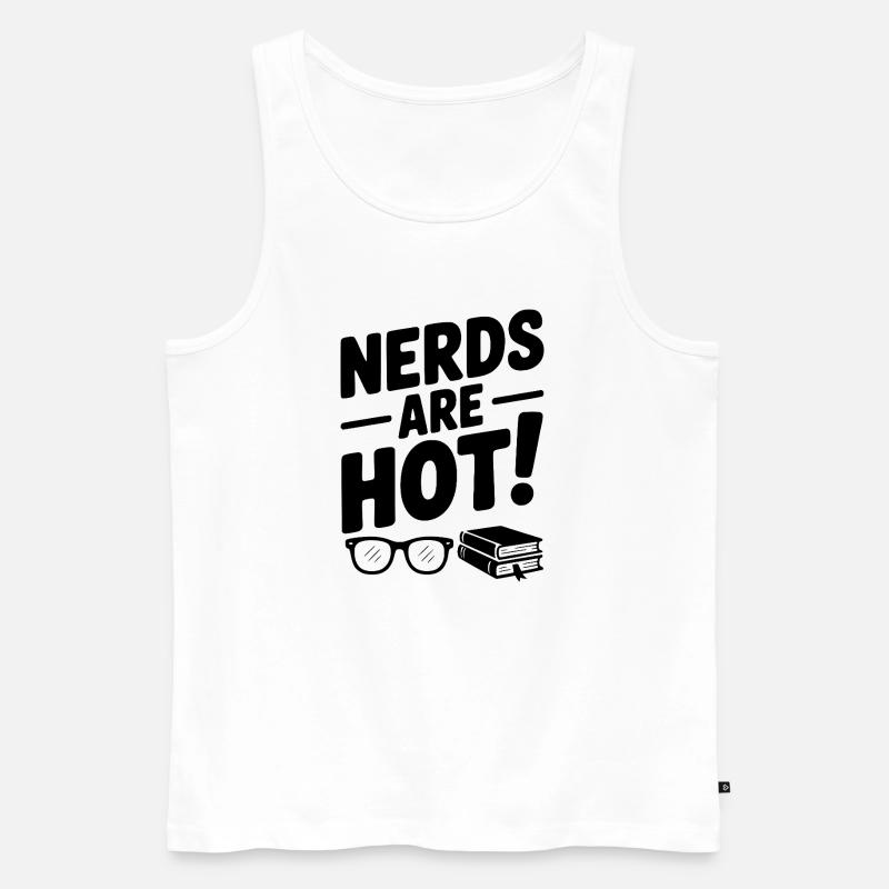 Nerds sind heiß! - Männer Premium Bio Tank Top - Weiß
