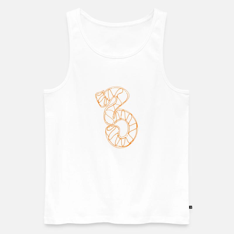 Orangene 3 Graffiti Style - Männer Premium Bio Tank Top - Weiß