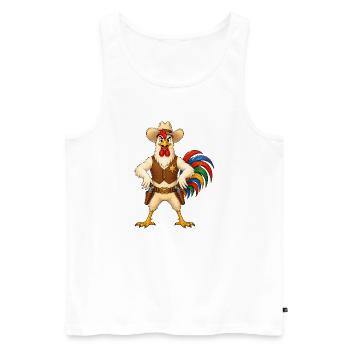 Hahn as Sheriff - Men's Premium Organic Tank Top - white - Front - Michal (187cm)