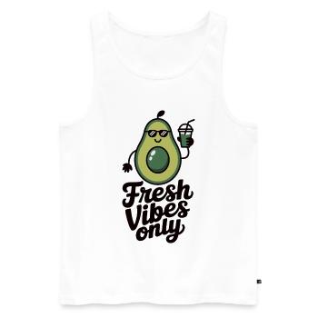 Fresh Vibes Only - Avocado Shirt - Men's Premium Organic Tank Top - white - Front - AI Model Male 178 light (178cm)