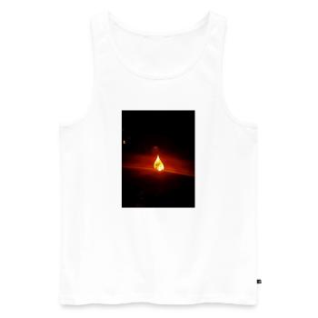 Flame Drop Night Light - Men's Premium Organic Tank Top - white - Front - Michal (187cm)