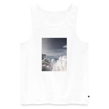 Paysage de rêve dans le ciel nuageux - Débardeur bio Premium Homme - blanc - Devant - Michal (187cm)