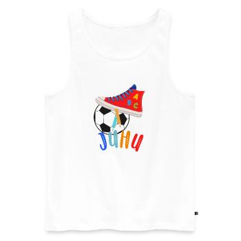 ABC shooters with a love of football - Men's Premium Organic Tank Top - white - Front - Michal (187cm)
