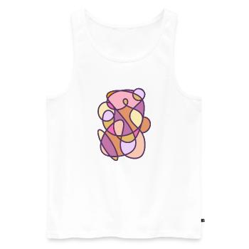 Design abstrait moderne - Débardeur bio Premium Homme - blanc - Devant - Michal (187cm)