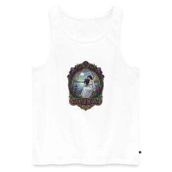 Peace by the water in Art Nouveau style - Men's Premium Organic Tank Top - white - Front - Michal (187cm)