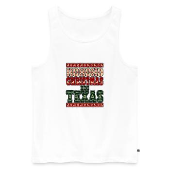 HoHoHo Weihnachten in Texas - Männer Premium Bio Tank Top - Weiß - Vorne - Michal (187cm)