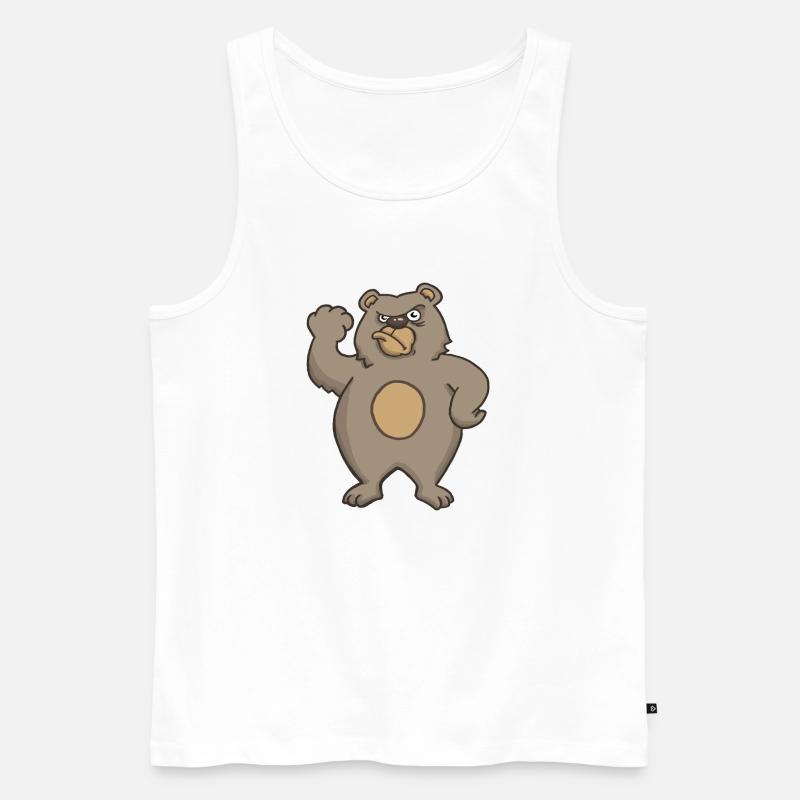 grumpybear - Männer Premium Bio Tank Top - Weiß
