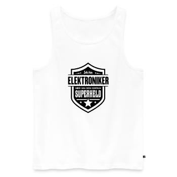 Super Elektroniker - Männer Premium Bio Tank Top - Weiß - Vorne - Michal (187cm)