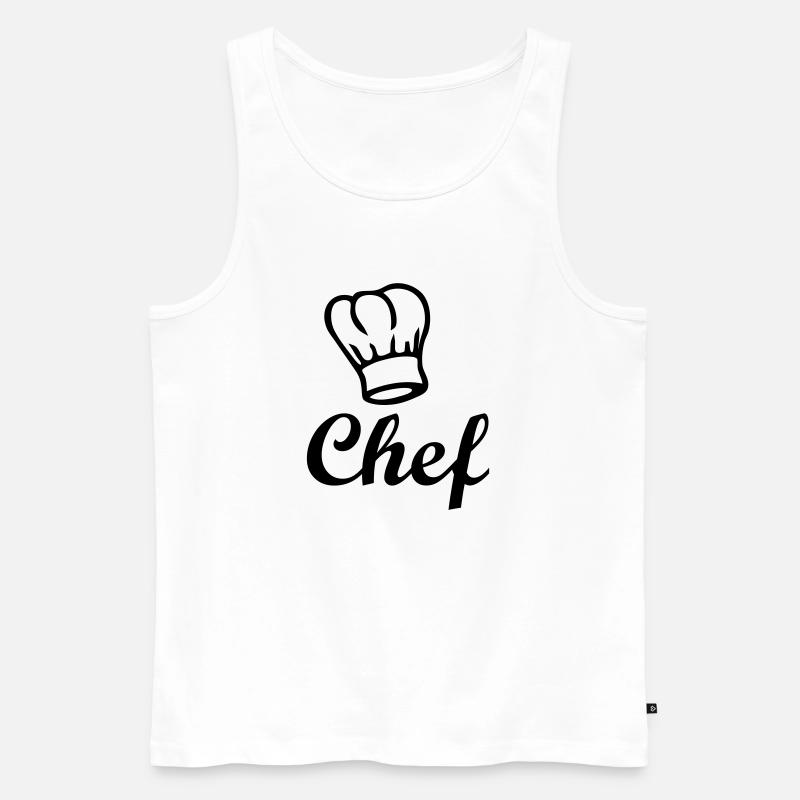 chef de cuisine - Männer Premium Bio Tank Top - Weiß