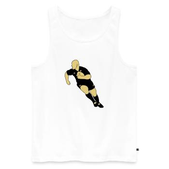 rugby - Débardeur bio Premium Homme - blanc - Devant - Michal (187cm)