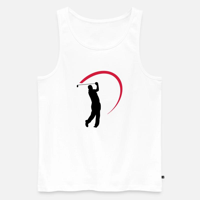 golf - Männer Premium Bio Tank Top - Weiß