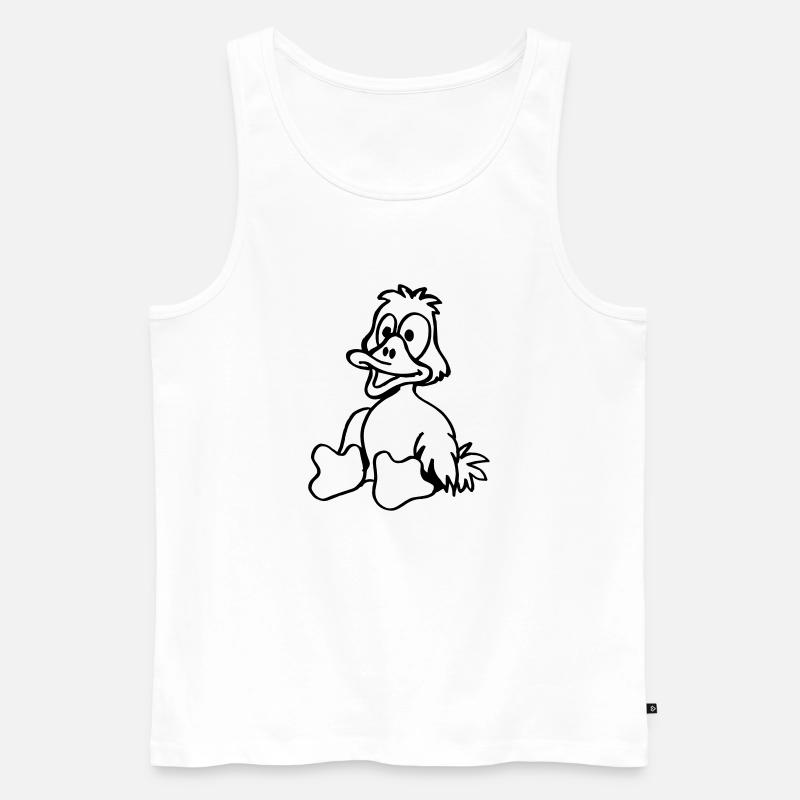Entchen - Männer Premium Bio Tank Top - Weiß