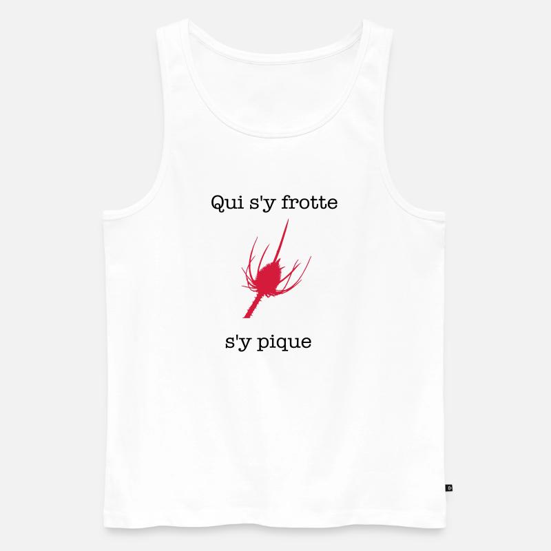 pique - Männer Premium Bio Tank Top - Weiß