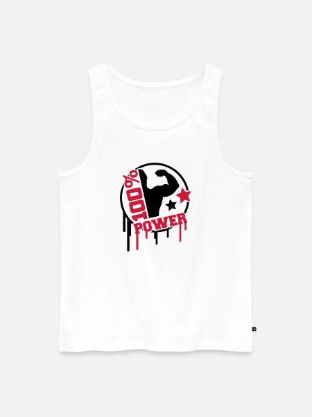 power_100_splat_co2 - Men's Premium Organic Tank Top - white