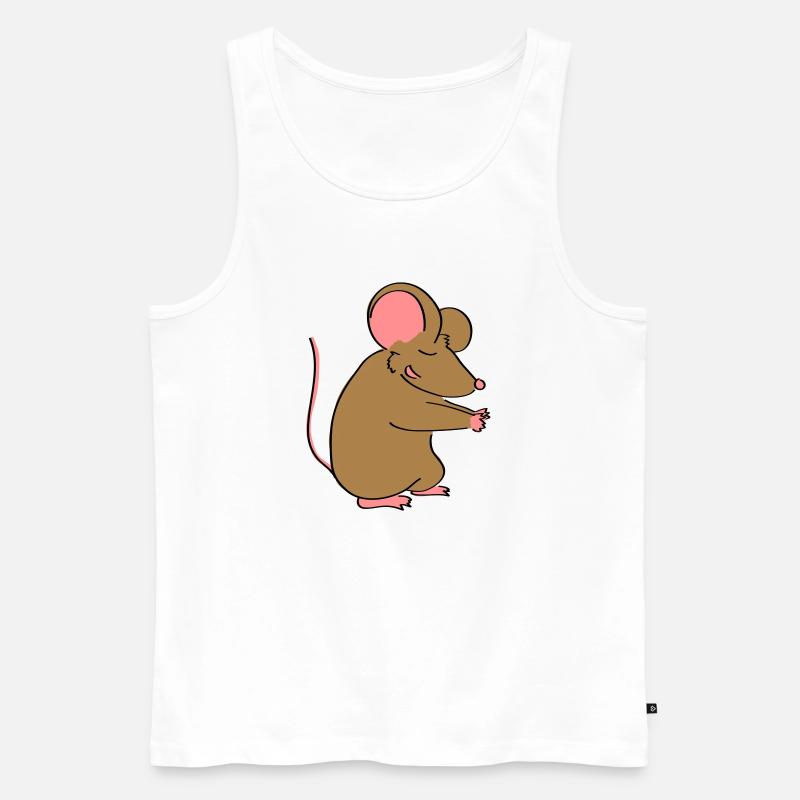 Mäusepaar Teil 2 - Männer Premium Bio Tank Top - Weiß