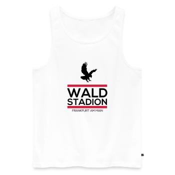 Frankfurt Waldstadion - FFM - Bembel - Ultras - Männer Premium Bio Tank Top - Weiß - Vorne - AI Model Male 178 light (178cm)
