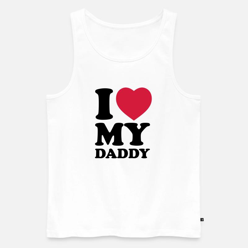 I love my daddy - Männer Premium Bio Tank Top - Weiß
