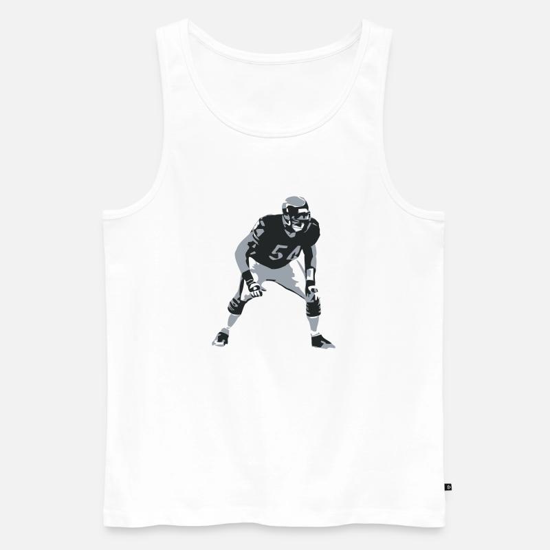Linebacker - Männer Premium Bio Tank Top - Weiß