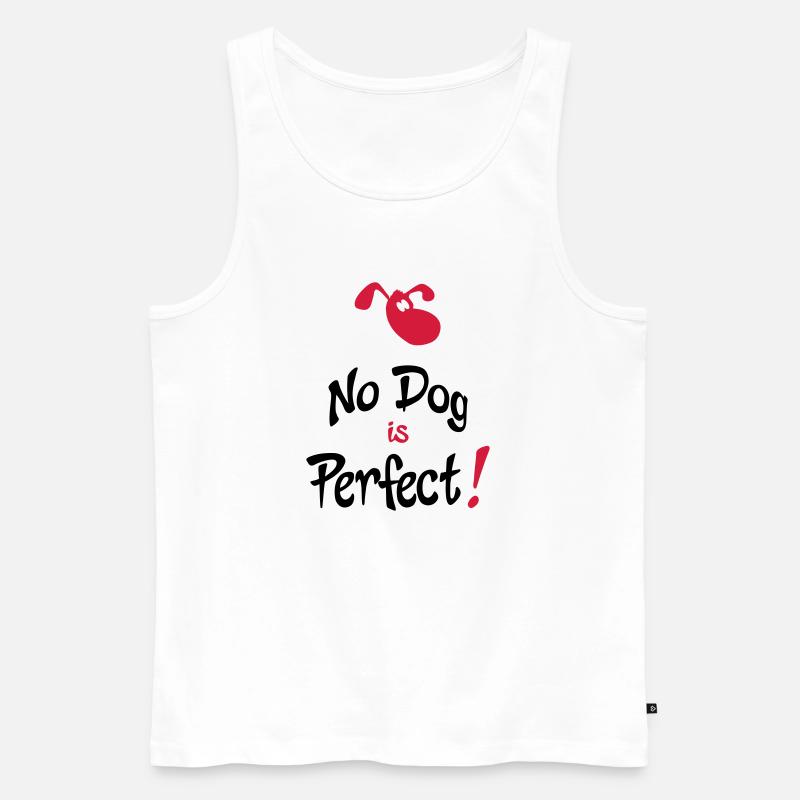 humor hund - Männer Premium Bio Tank Top - Weiß