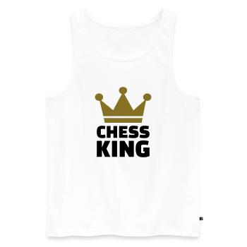 Chess King - Men's Premium Organic Tank Top - white - Front - Michal (187cm)