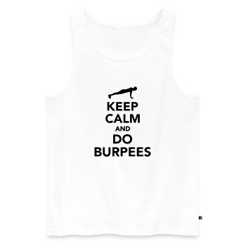 Burpees - Männer Premium Bio Tank Top - Weiß - Vorne - Michal (187cm)