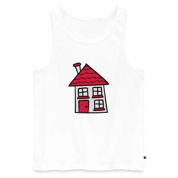 süßes kleines haus häuschen eigenheim bauen bauher - Männer Premium Bio Tank Top - Weiß - Vorne - Michal (187cm)