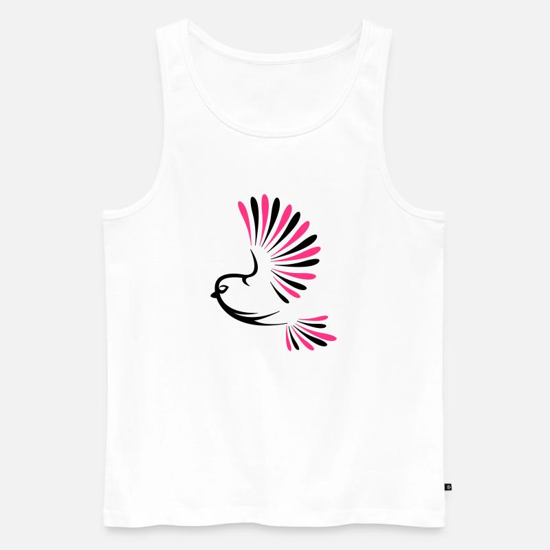 bird_2 - Männer Premium Bio Tank Top - Weiß