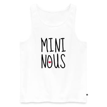 Mini Nous - Naissance - Bébé - Papa - Maman - Débardeur bio Premium Homme - blanc - Devant - Michal (187cm)