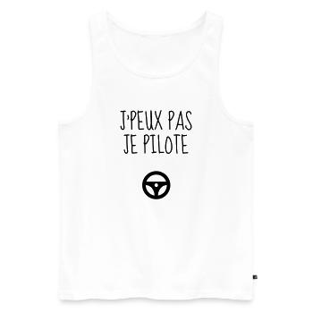 Fahrer Fahren Sport Auto Spieler - Männer Premium Bio Tank Top - Weiß - Vorne - Michal (187cm)