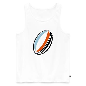 Ball Rugby Frankreich - Männer Premium Bio Tank Top - Weiß - Vorne - Michal (187cm)