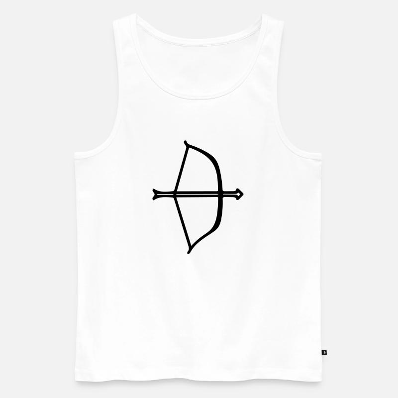 Pfeil und Bogen - Männer Premium Bio Tank Top - Weiß