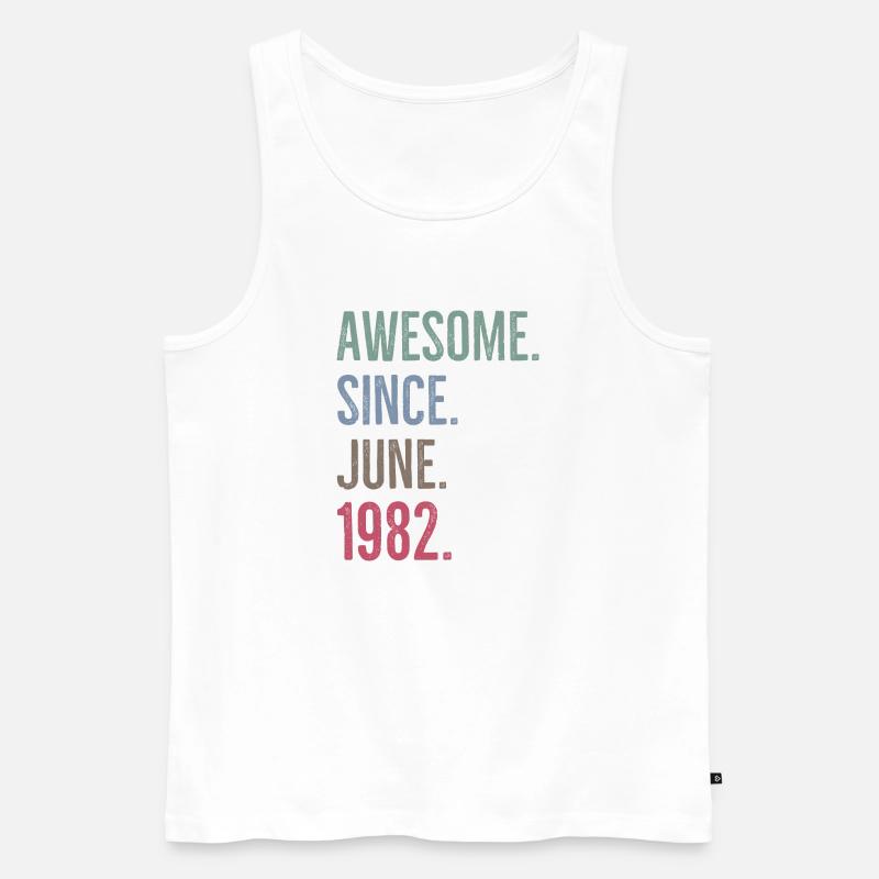 Großartig seit Juni 1982 - Männer Premium Bio Tank Top - Weiß