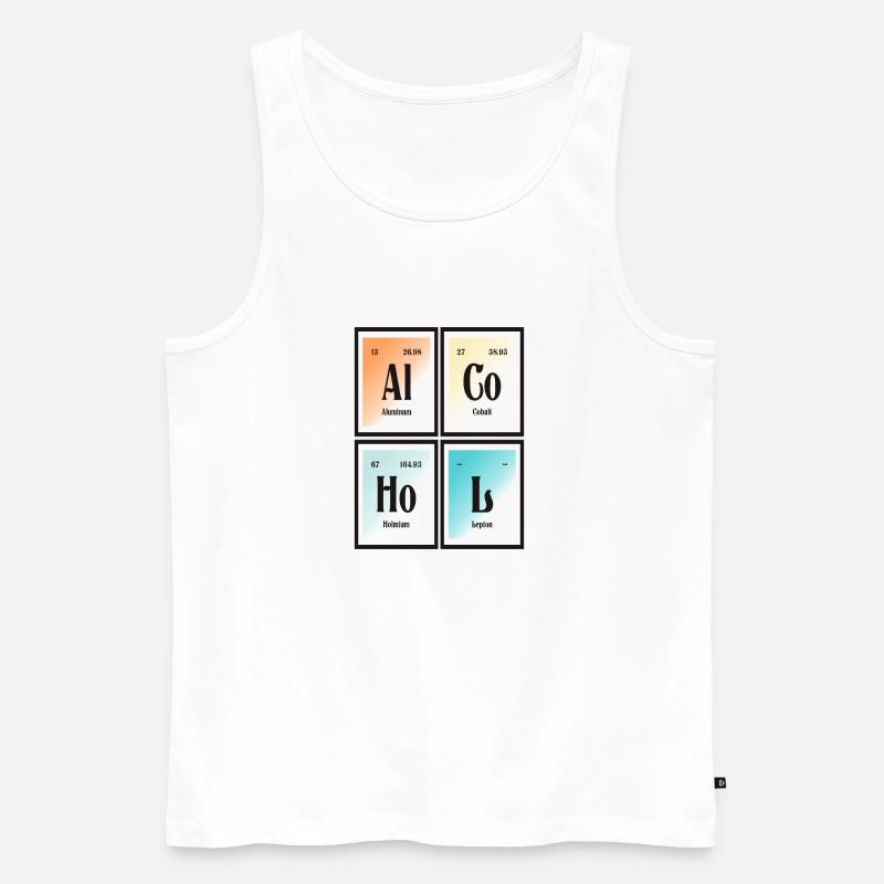 Alkohol | Periodensystem der Elemente - Männer Premium Bio Tank Top - Weiß