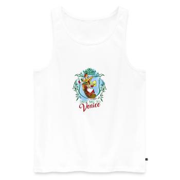 BRING MICH NACH VENEDIG - Männer Premium Bio Tank Top - Weiß - Vorne - AI Model Male 178 light (178cm)