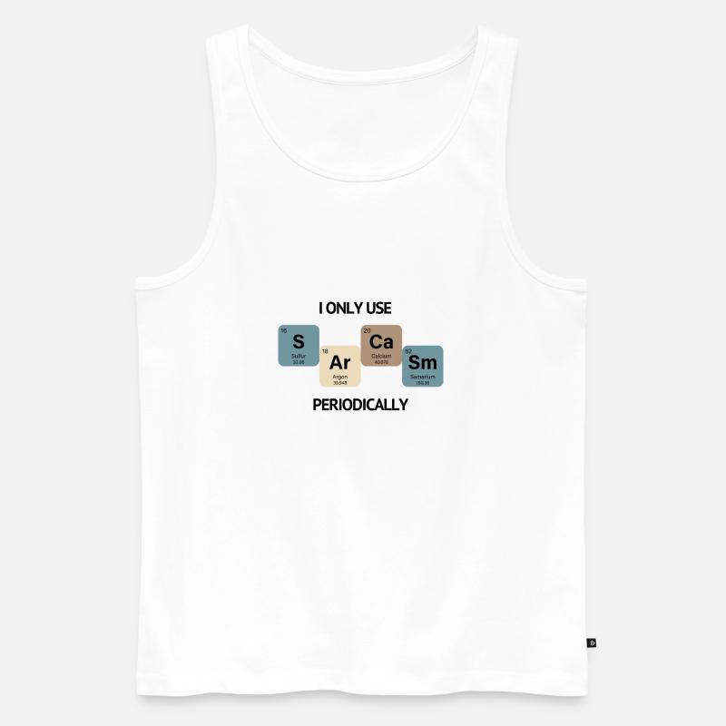Sarkasmus retro - Männer Premium Bio Tank Top - Weiß