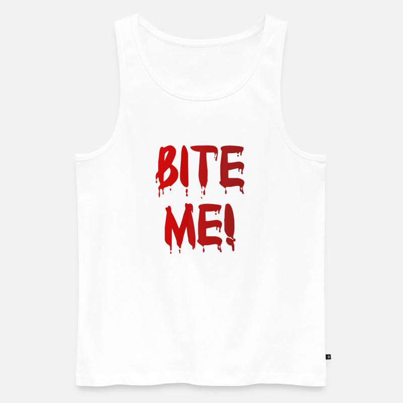BITE ME! - Männer Premium Bio Tank Top - Weiß